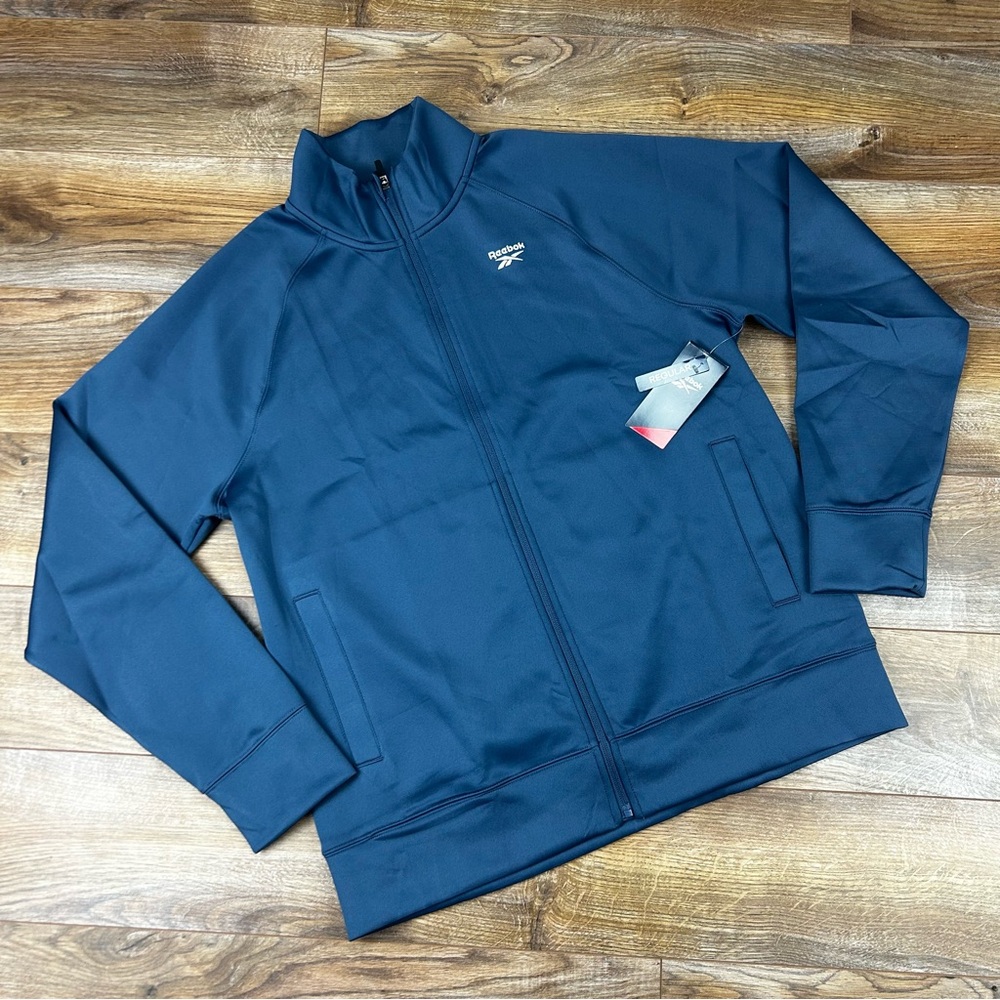 $70 Reebok Men's Blue Encore Track Jacket Size Large NWT